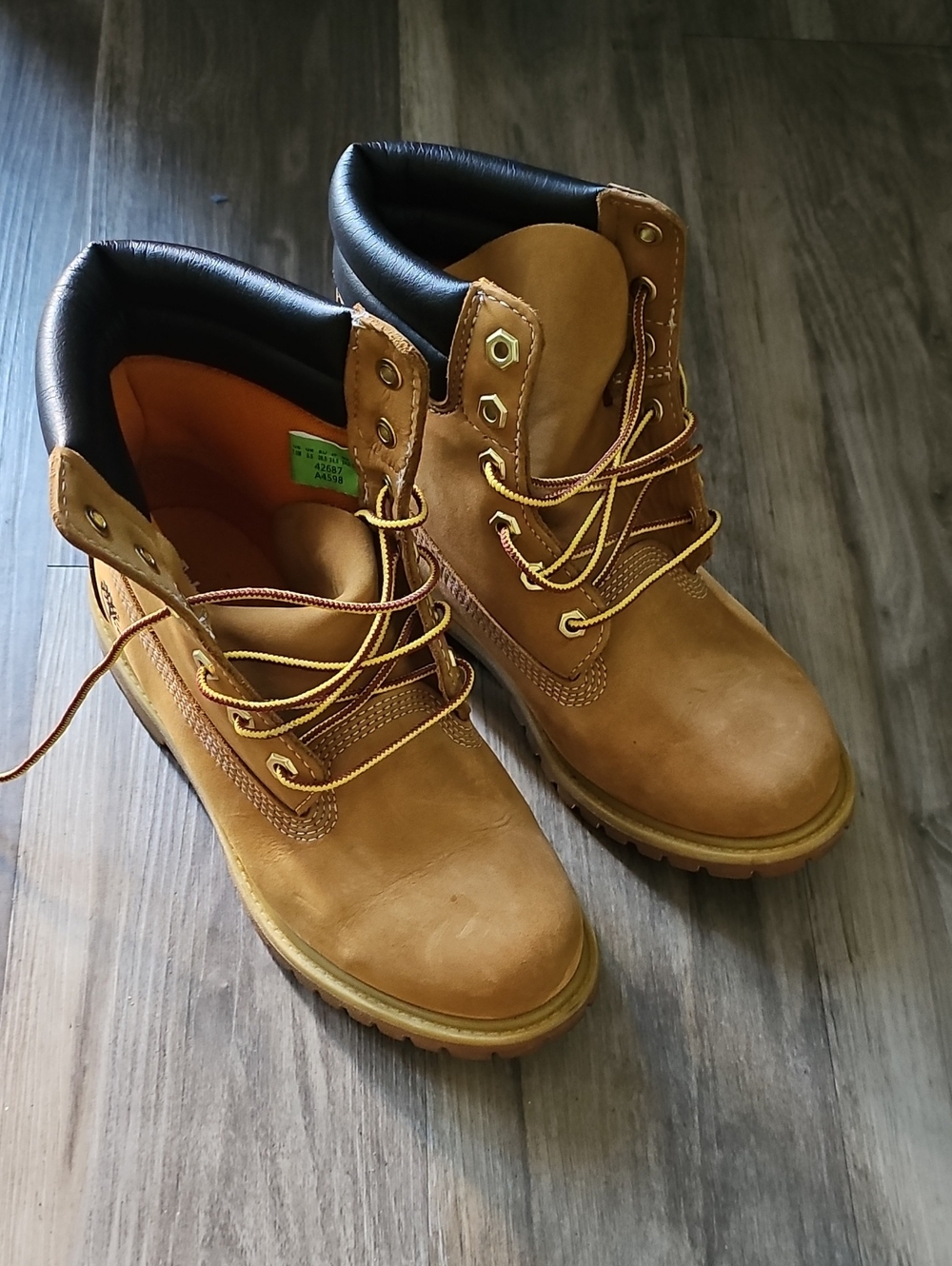 Timberland Wheat Brown Leather Lace-Up Work Boots